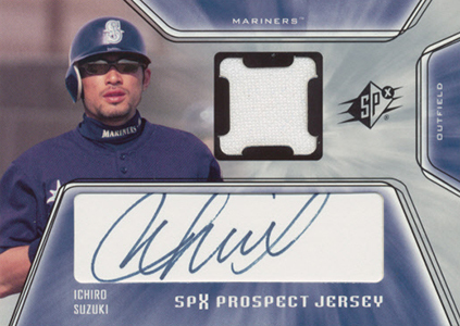 2001 SPx #150 Autographed Ichiro Jersey Card