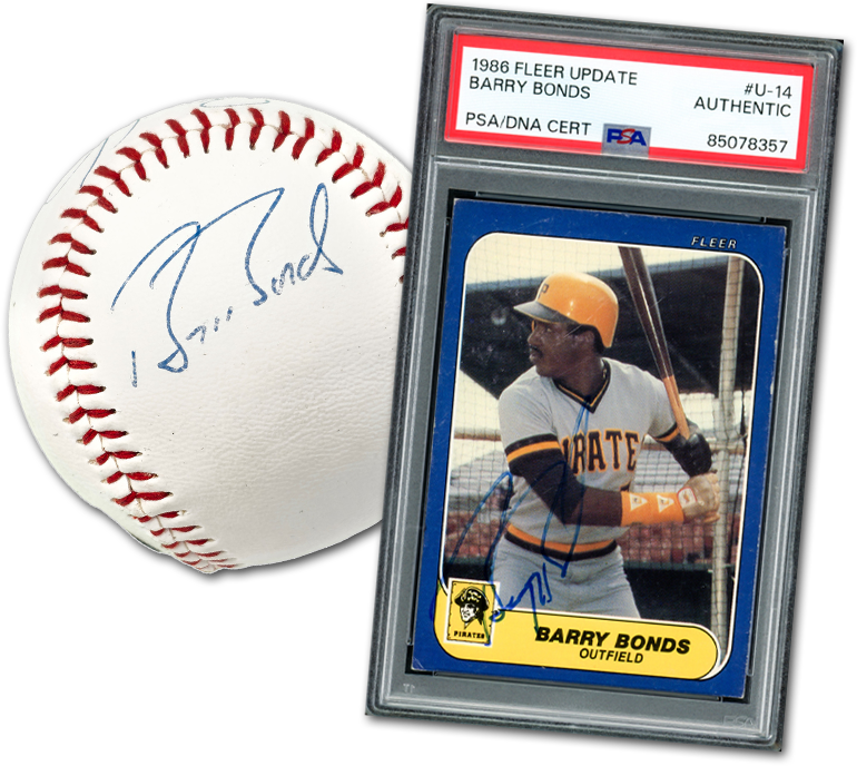 Autographed Barry Bonds Baseball Card