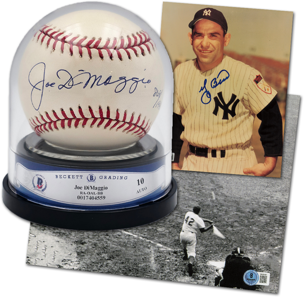 Joe DiMaggio, Yogi Berra, Jackie Robinson